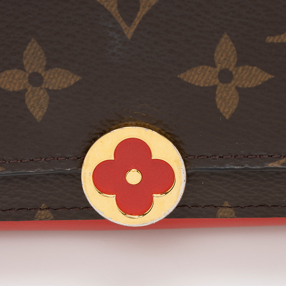 Louis Vuitton Monogram Canvas Flore Compact Wallet (SHF-15793)