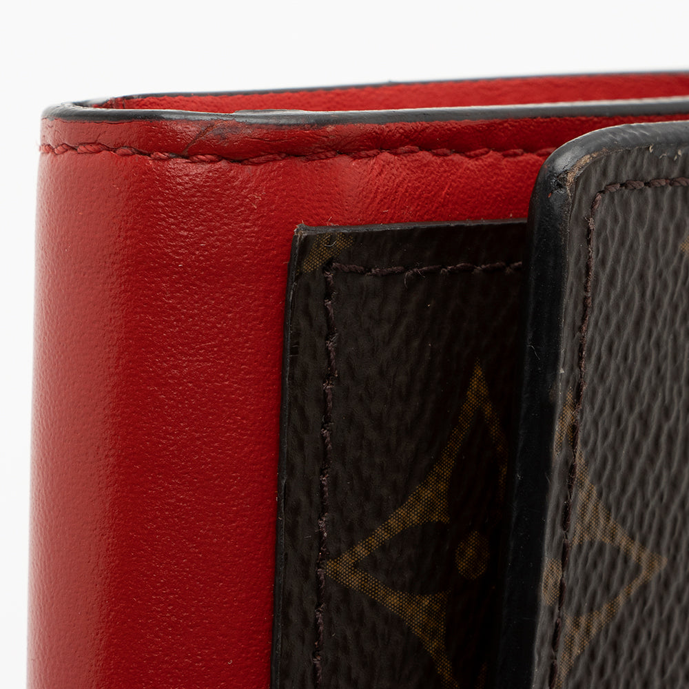 Louis Vuitton Monogram Canvas Flore Compact Wallet (SHF-15793)