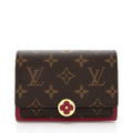 Louis Vuitton Monogram Canvas Flore Compact Wallet (SHF-18691)