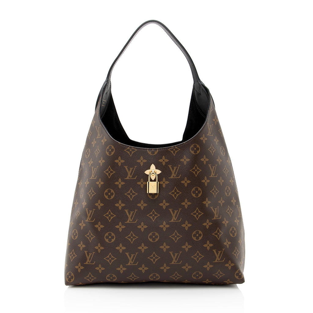 Louis Vuitton Monogram Canvas Flower Hobo (SHF-22318)
