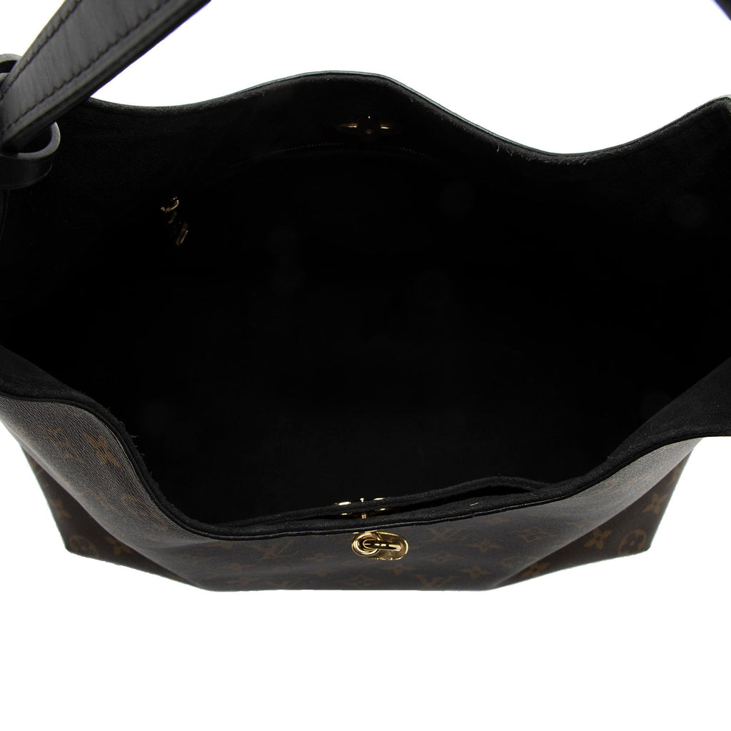 Louis Vuitton Monogram Canvas Flower Hobo (SHF-4d3x9y)