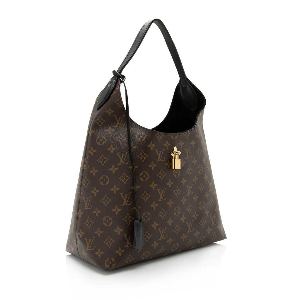 Louis Vuitton Monogram Canvas Flower Hobo (SHF-4d3x9y)