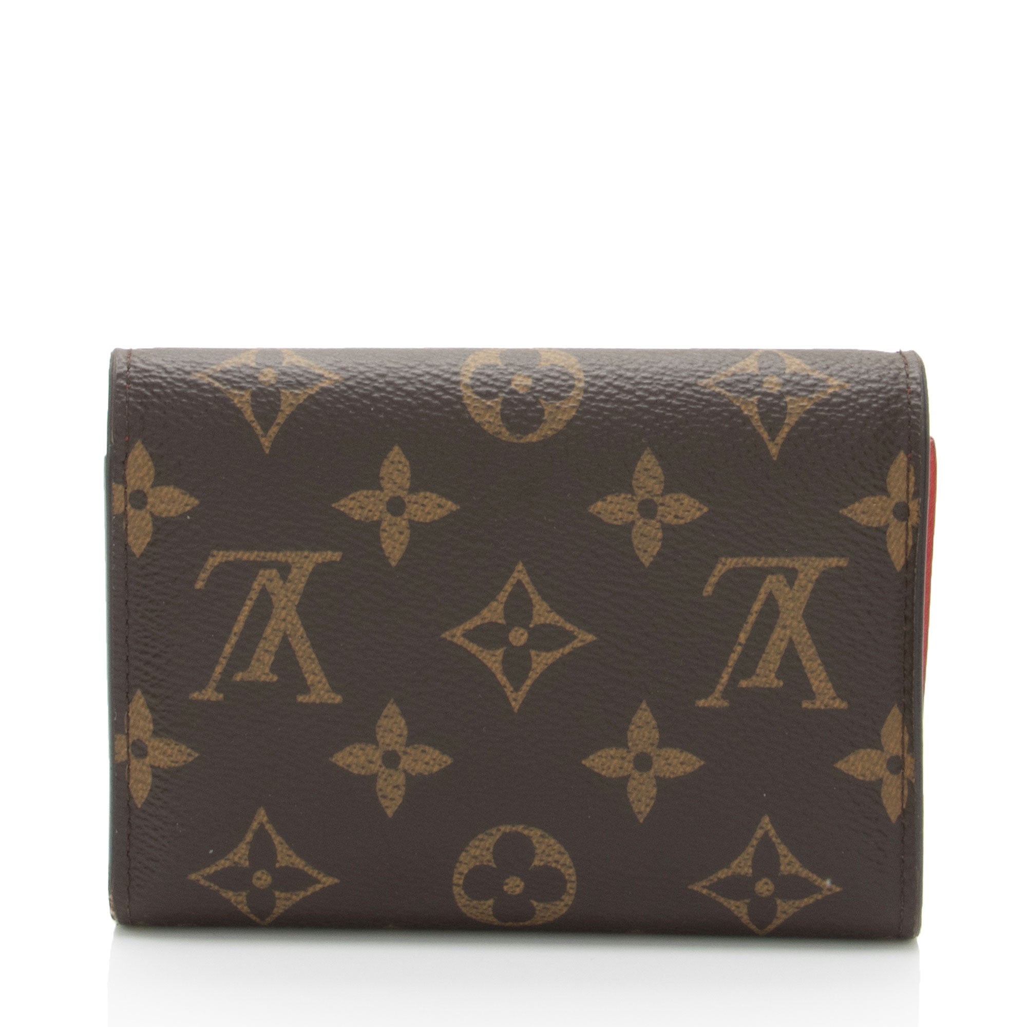 Louis Vuitton Monogram Canvas Flower Lock Compact Wallet (SHF-t9HH32)