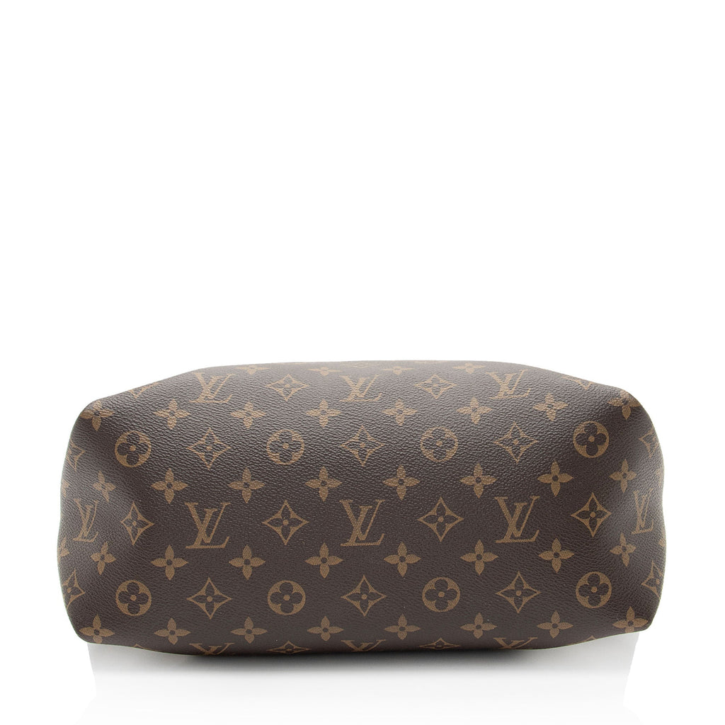 Louis Vuitton Monogram Canvas Flower MM Zip Tote (SHF-JXE385)