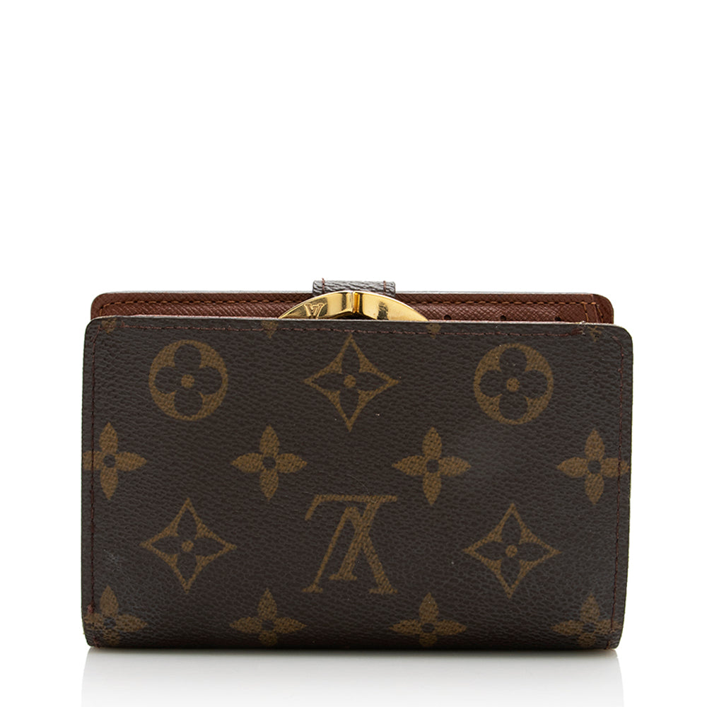 Louis Vuitton Monogram Canvas French Purse Wallet (SHF-18066)