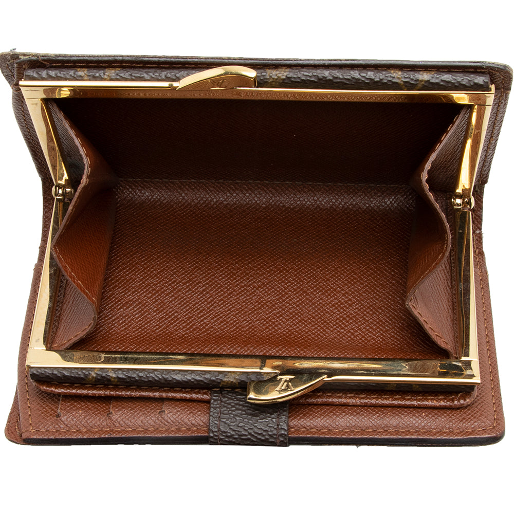 Louis Vuitton Monogram Canvas French Purse Wallet (SHF-18066)