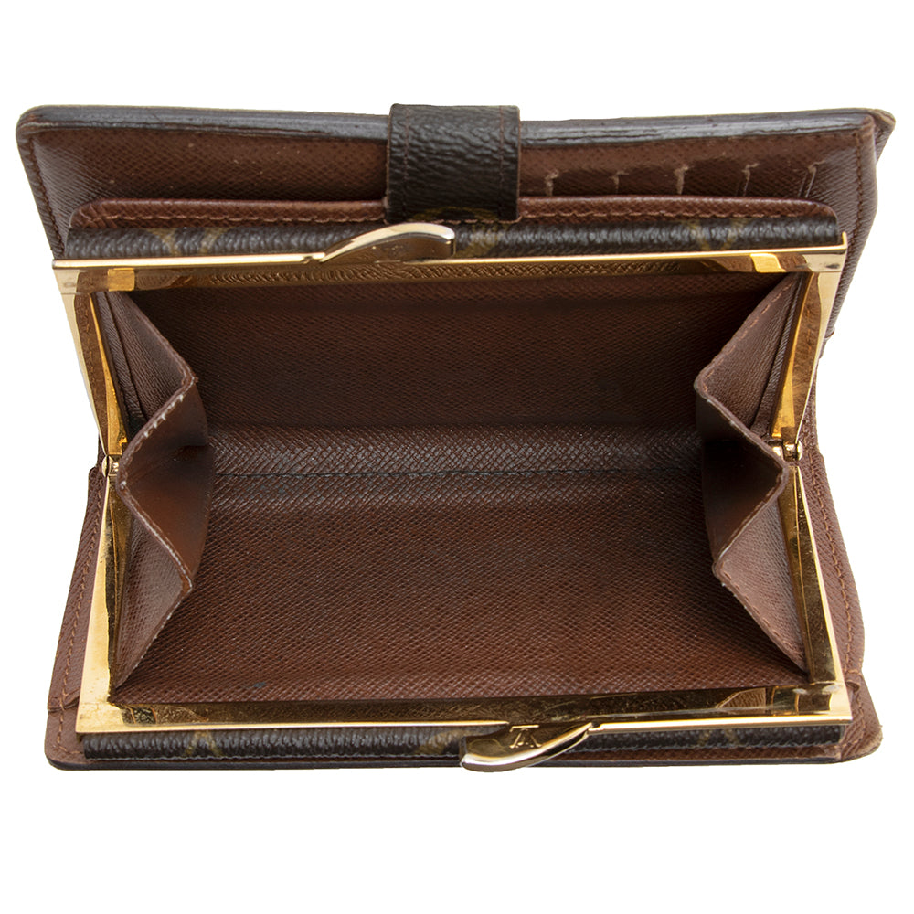 Louis Vuitton Monogram Canvas French Purse Wallet (SHF-21377)