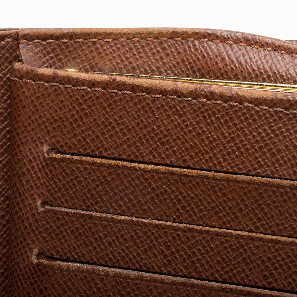 Louis Vuitton Monogram Canvas French Purse Wallet (SHF-21378)