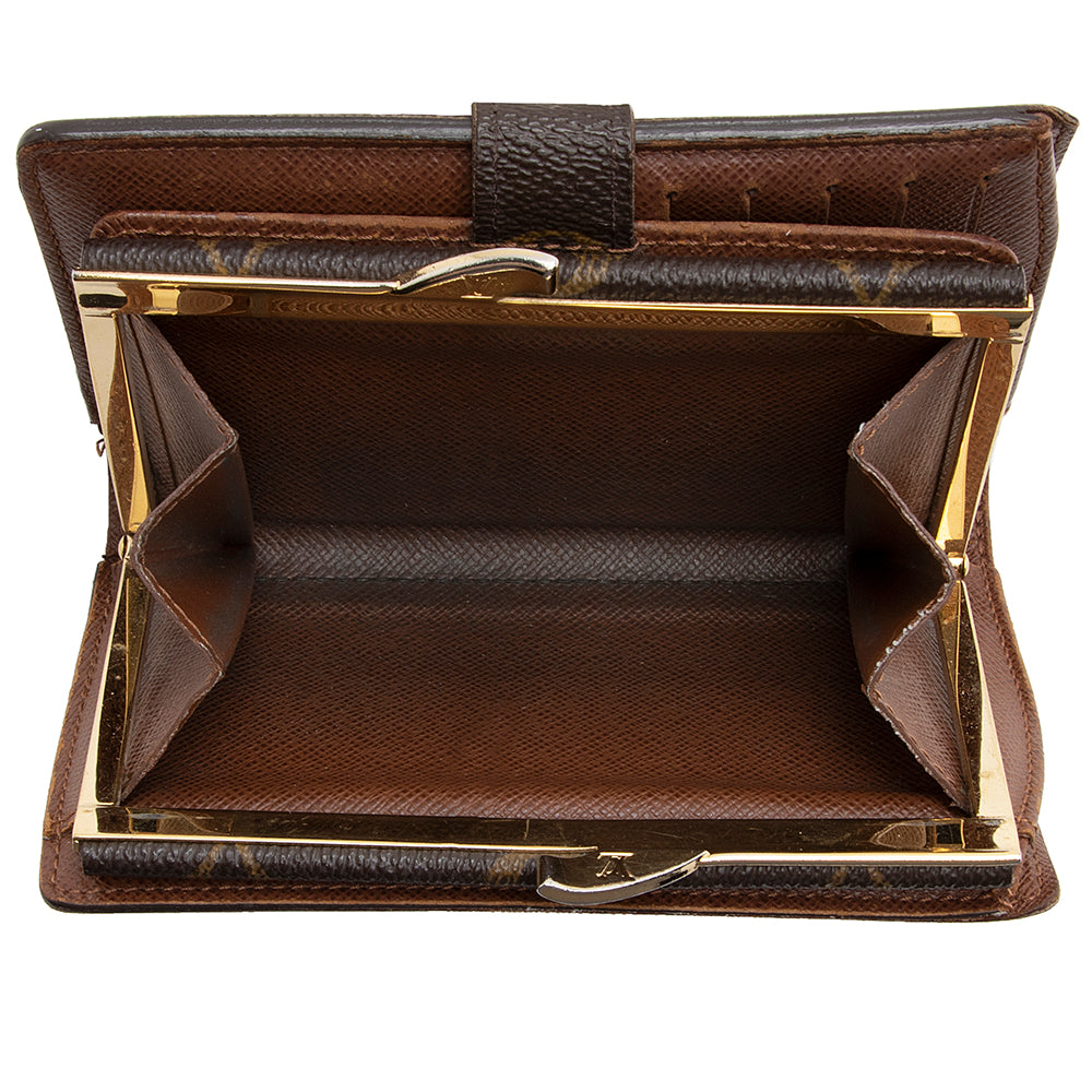 Louis Vuitton Monogram Canvas French Purse Wallet (SHF-21378)