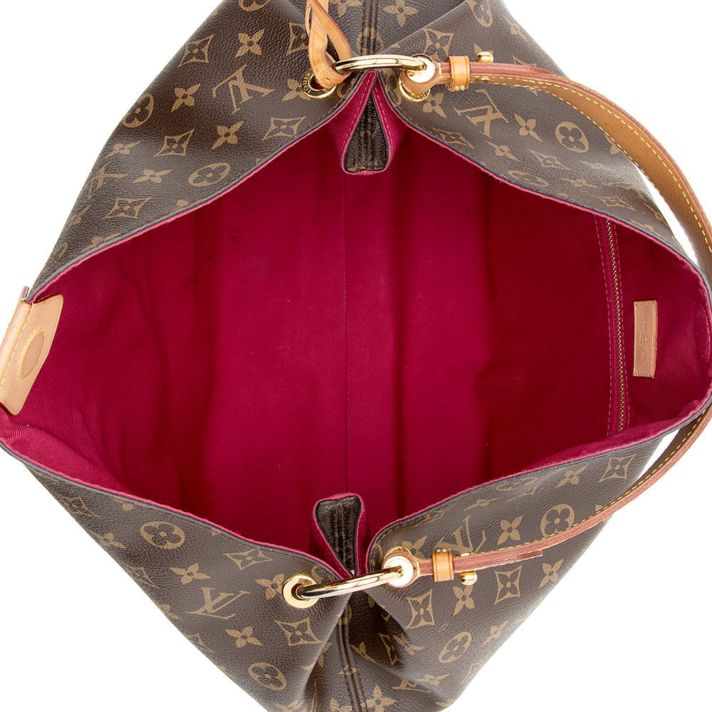 Louis Vuitton Monogram Canvas Graceful MM Hobo (SHF-19917)