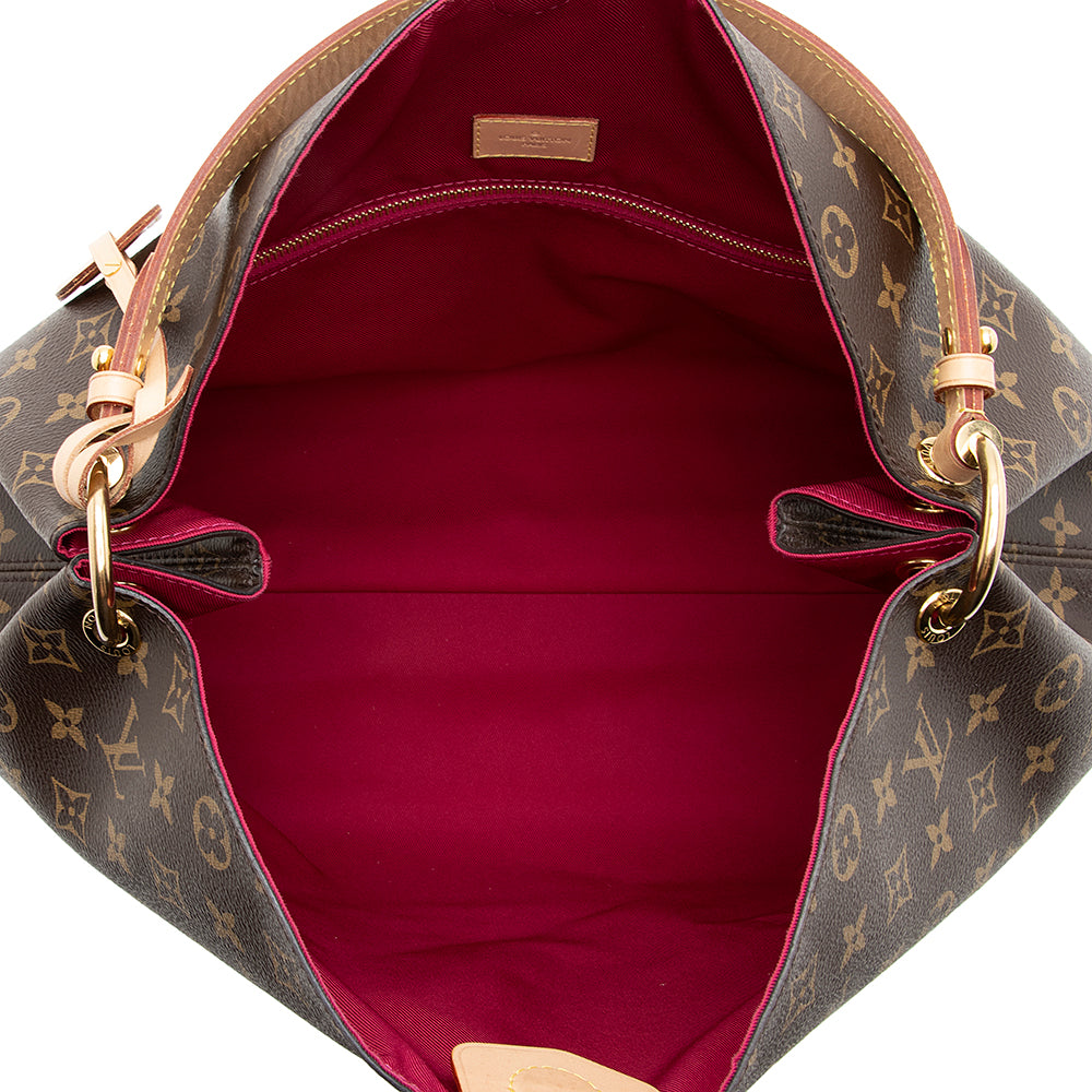 Louis Vuitton Monogram Canvas Graceful MM Hobo (SHF-20072)