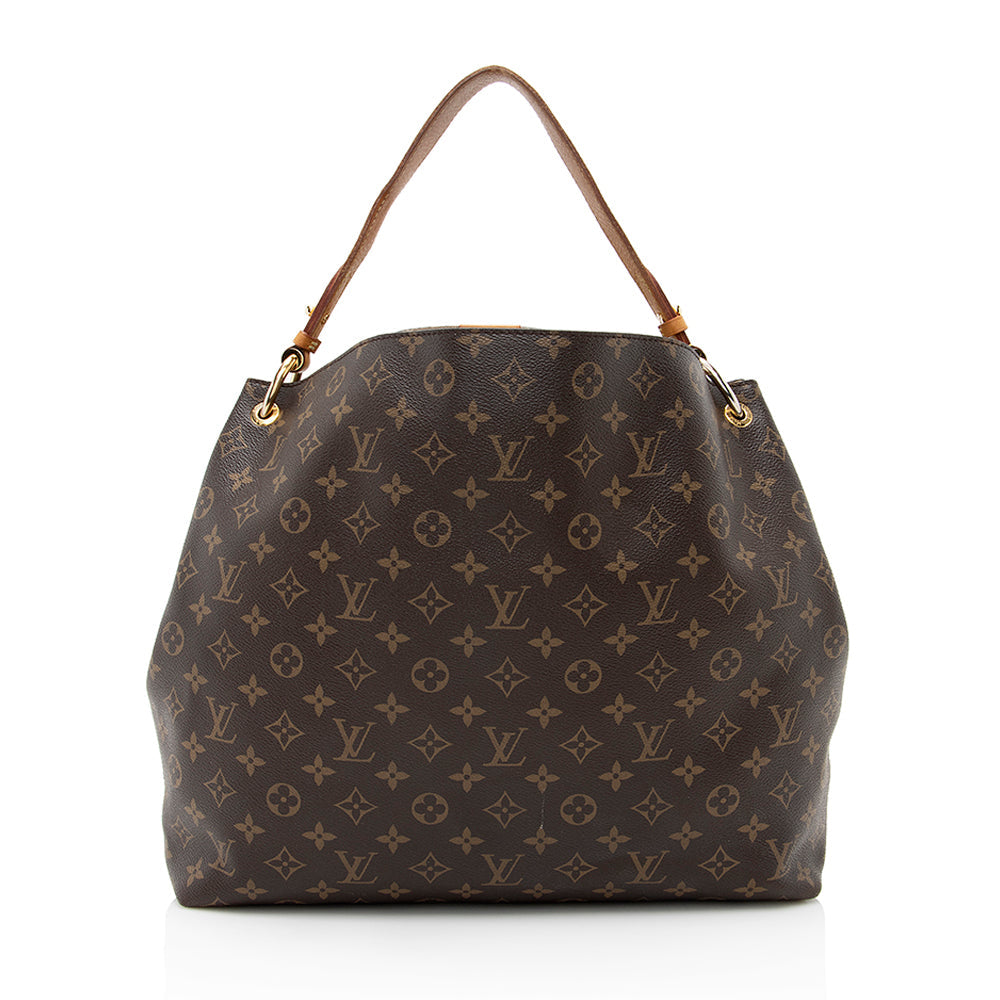 Louis Vuitton Monogram Canvas Graceful MM Hobo (SHF-20173)