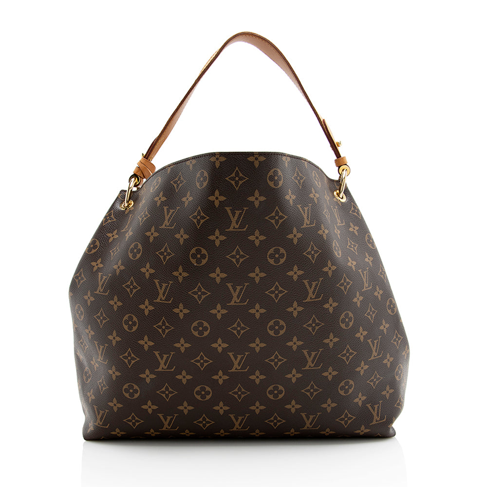Louis Vuitton Monogram Canvas Graceful MM Hobo (SHF-21137)