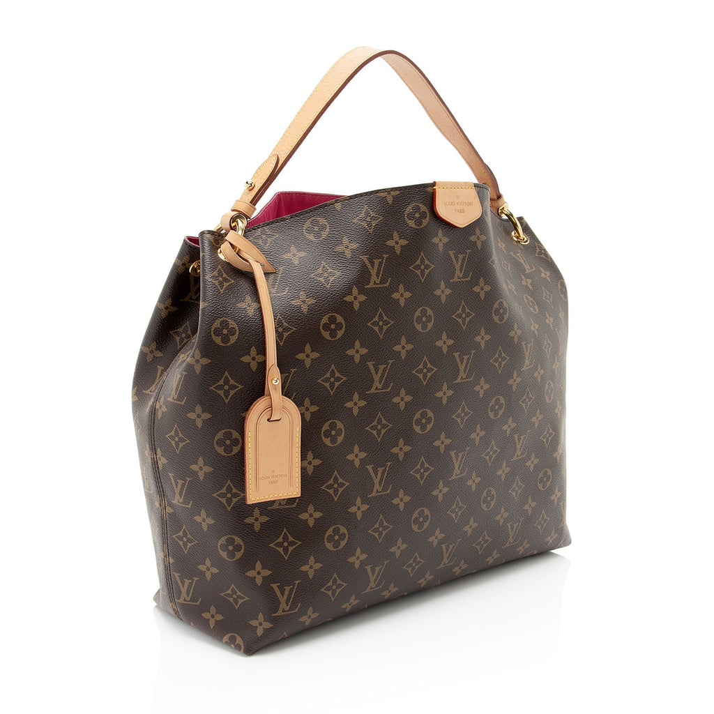Louis Vuitton Monogram Canvas Graceful MM Hobo (SHF-9a1WVz)