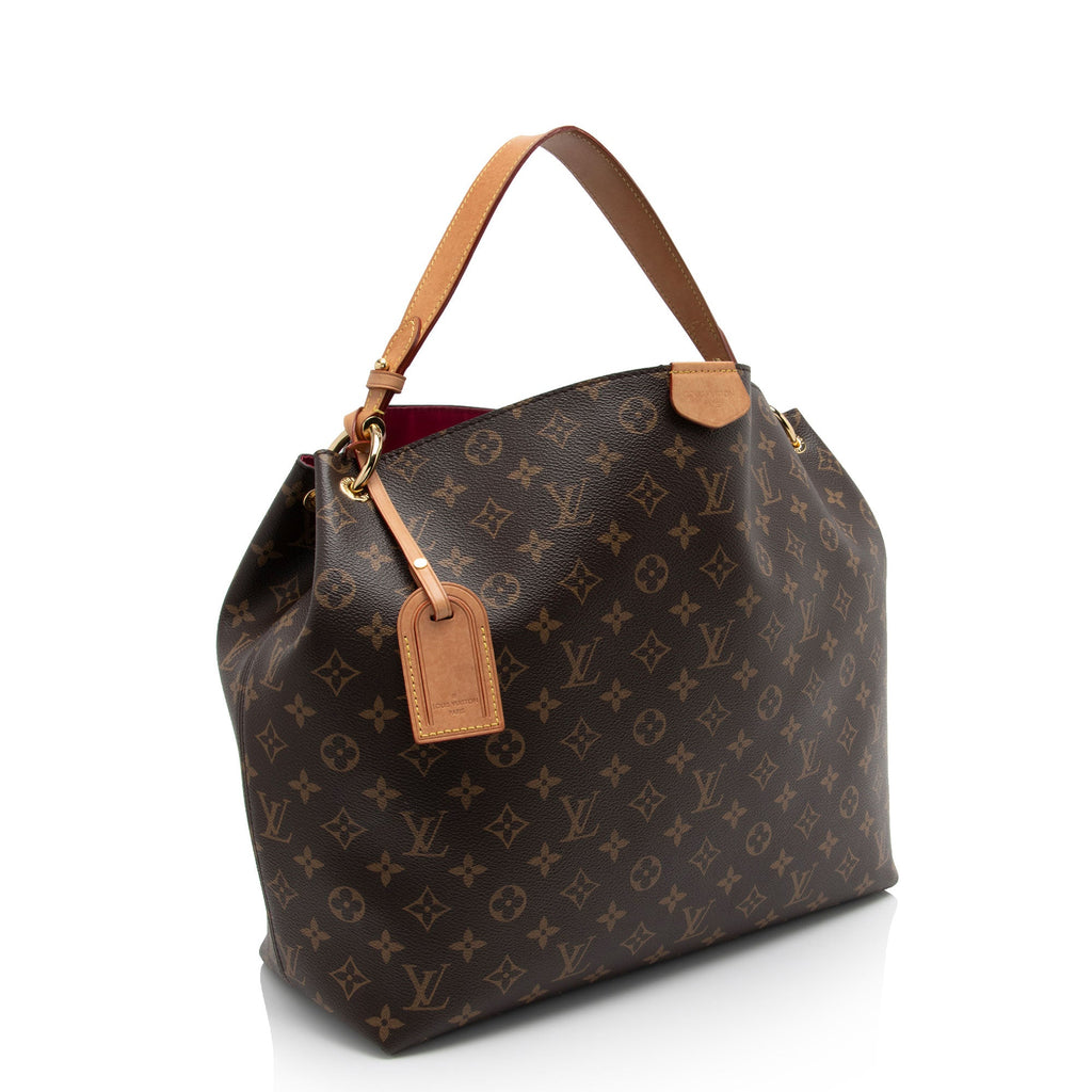 Louis Vuitton Monogram Canvas Graceful MM Hobo (SHF-tfwRXn)