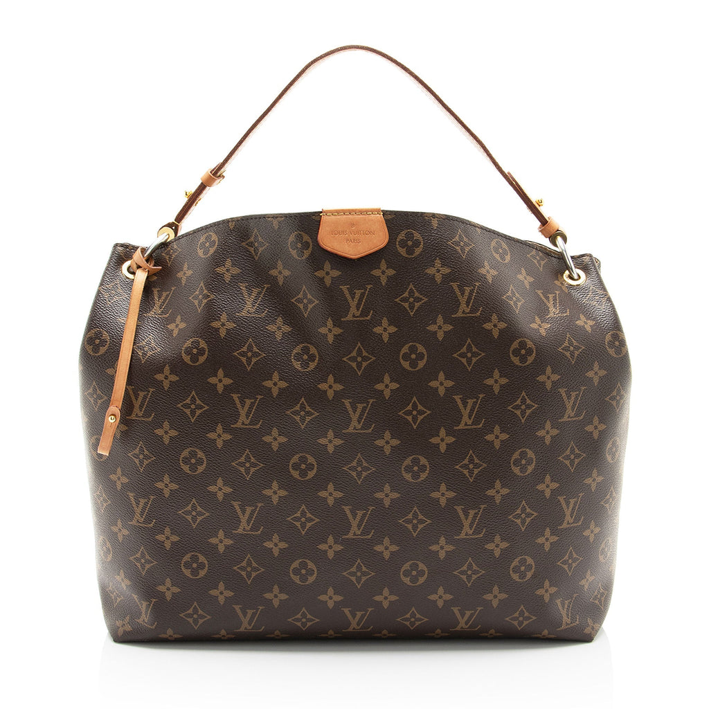 Louis Vuitton Monogram Canvas Graceful MM Hobo (SHF-dWG1DM)