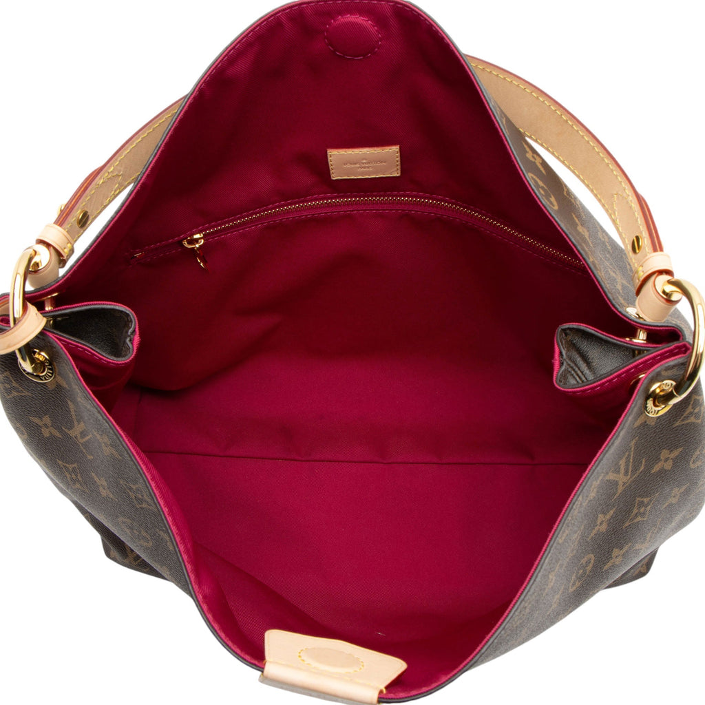 Louis Vuitton Monogram Canvas Graceful MM Hobo (SHF-qPCES1)