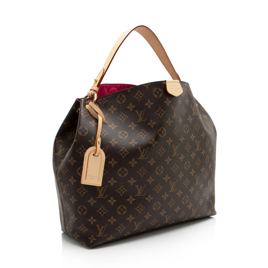 Louis Vuitton Monogram Canvas Graceful MM Hobo (SHF-qPCES1)