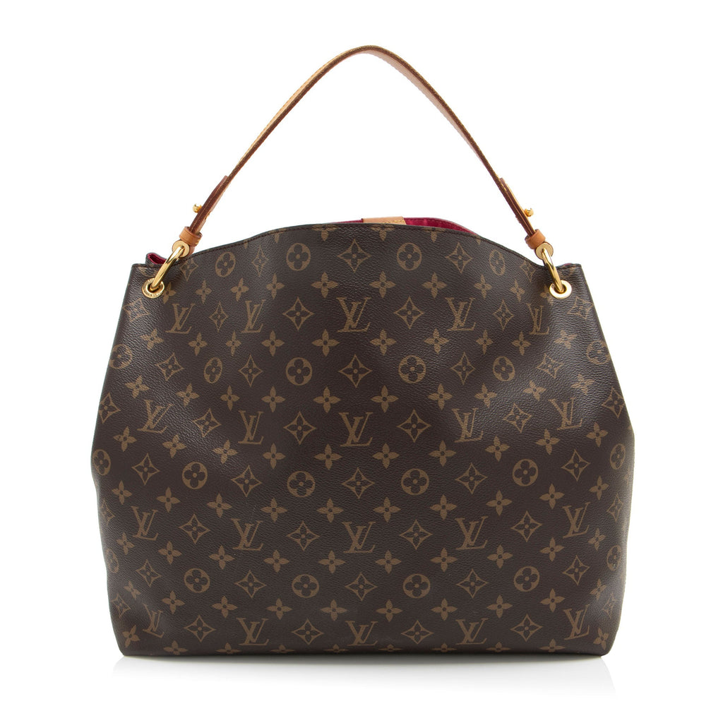 Louis Vuitton Monogram Canvas Graceful MM Hobo (SHF-a5Farx)