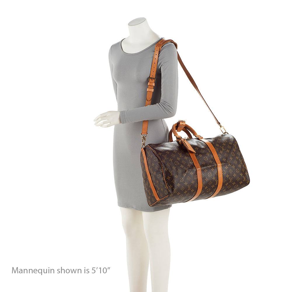 Louis Vuitton  Monogram Canvas Keepall Bandouliere 45 Duffel Bag (SHF-20812)