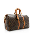 Louis Vuitton  Monogram Canvas Keepall Bandouliere 45 Duffel Bag (SHF-20812)