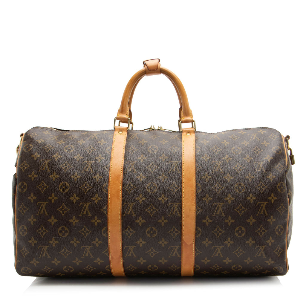 Louis Vuitton Monogram Canvas Keepall Bandouliere 50 Duffle (SHF-krYMXW)