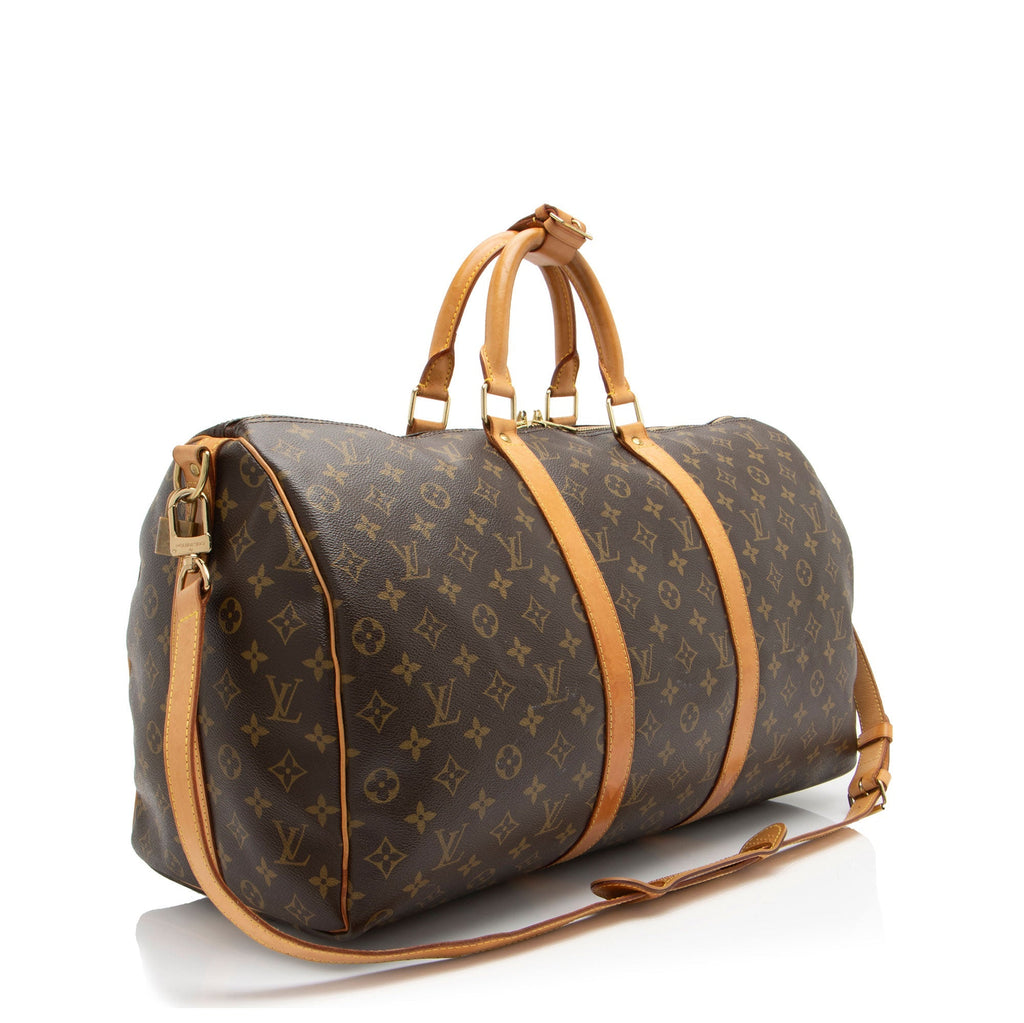 Louis Vuitton Monogram Canvas Keepall Bandouliere 50 Duffle (SHF-krYMXW)
