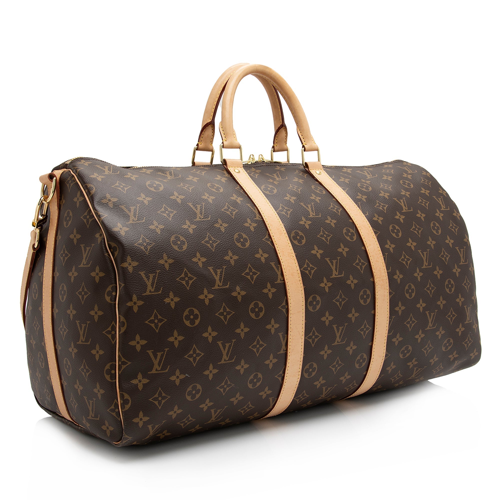 Louis Vuitton  Monogram Canvas Keepall Bandouliere 50 Duffle Bag (SHF-JnQc5j)
