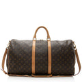 Louis Vuitton Monogram Canvas Keepall Bandouliere 55 Duffle Bag (SHF-21774)