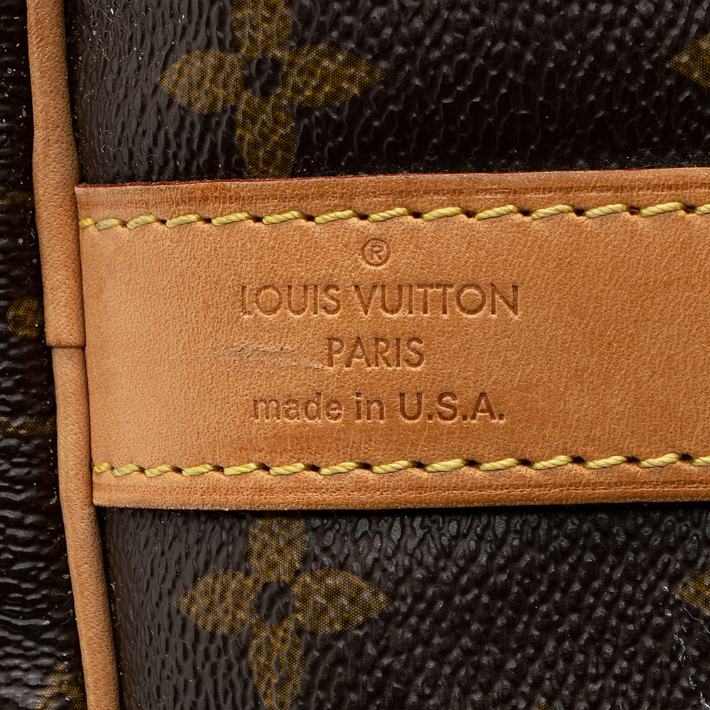 Louis Vuitton Monogram Canvas Keepall Bandouliere 55 Duffle Bag (SHF-21774)