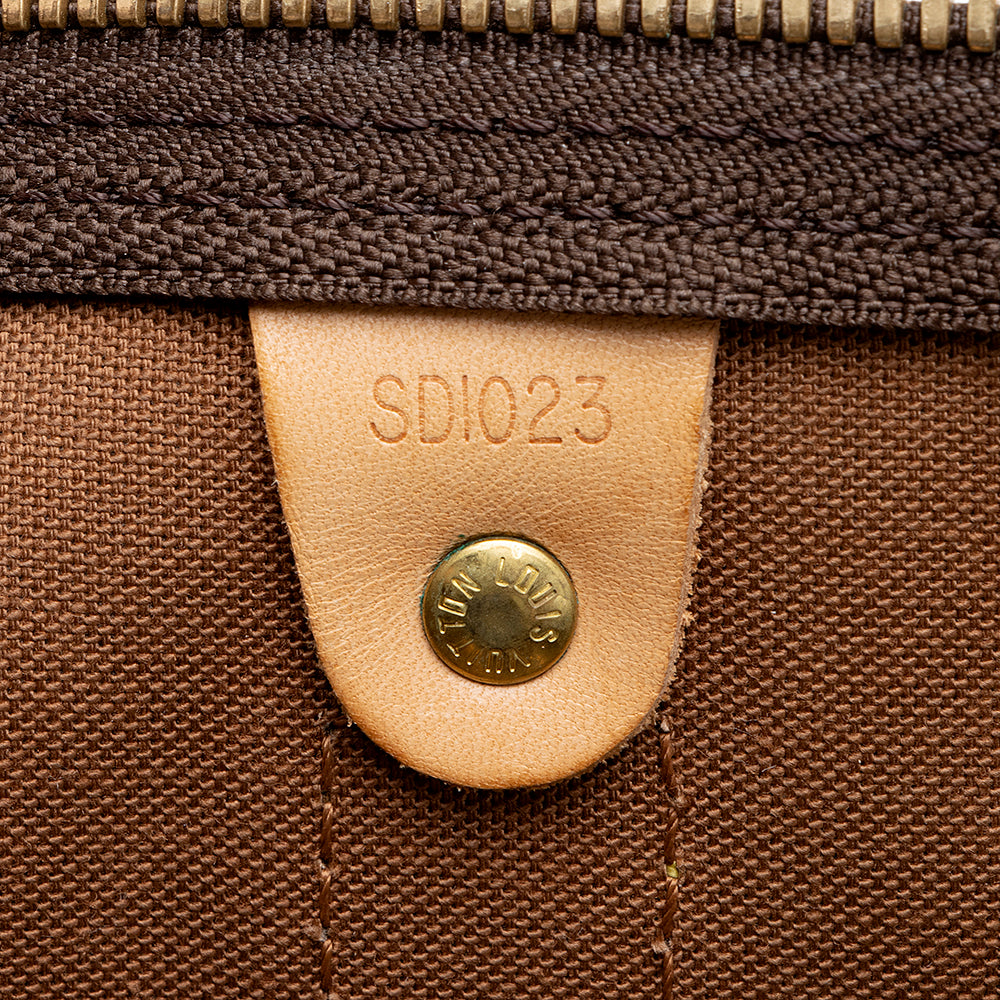 Louis Vuitton Monogram Canvas Keepall Bandouliere 55 Duffle Bag (SHF-22086)