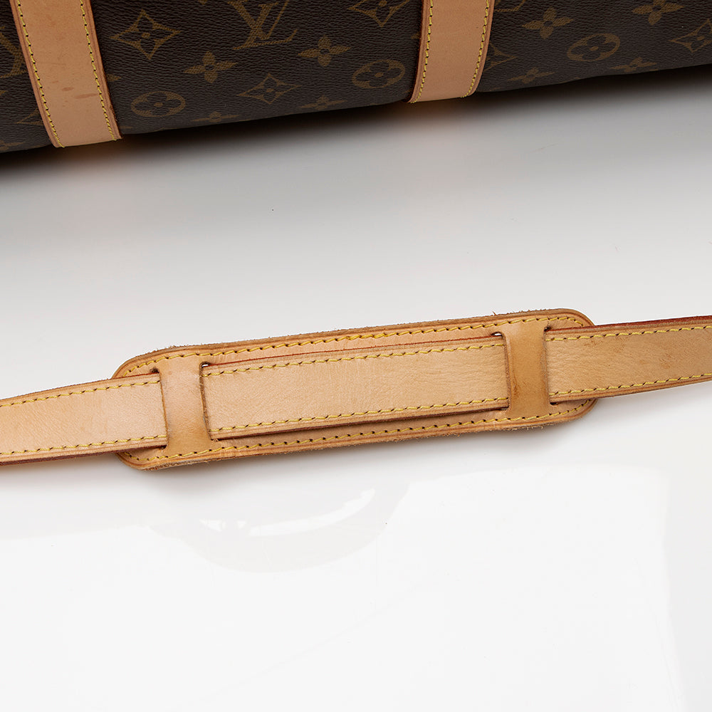 Louis Vuitton Monogram Canvas Keepall Bandouliere 55 Duffle Bag (SHF-22086)