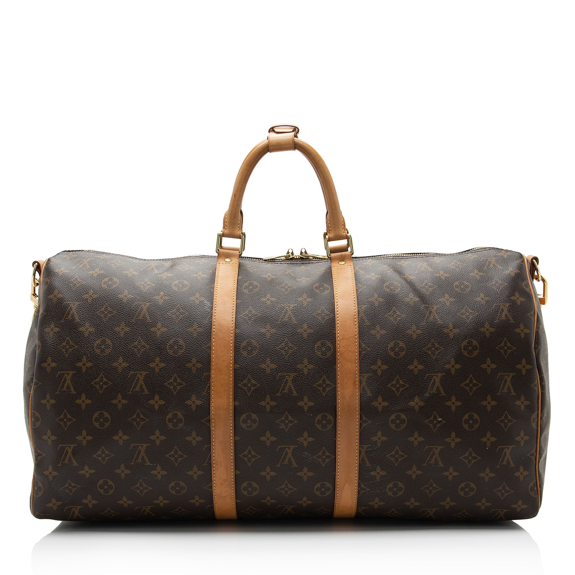 Louis Vuitton Monogram Canvas Keepall Bandouliere 55 Duffle Bag (SHF-qBIEjn)
