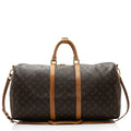 Louis Vuitton Monogram Canvas Keepall Bandouliere 55 Duffle Bag (SHF-qBIEjn)
