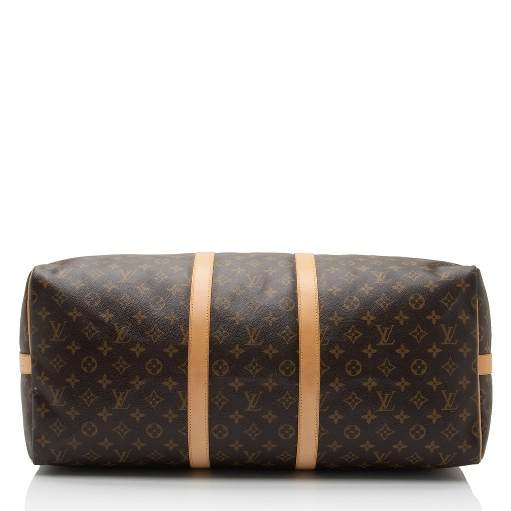Louis Vuitton Monogram Canvas Keepall Bandouliere 55 Duffle Bag (SHF-MAqUH6)