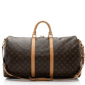 Louis Vuitton Monogram Canvas Keepall Bandouliere 55 Duffle Bag (SHF-SdSz4O)