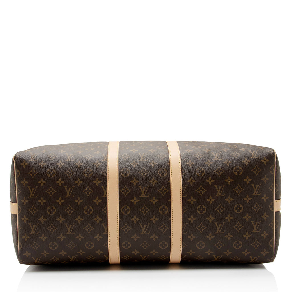 Louis Vuitton Monogram Canvas Keepall Bandouliere 55 Duffle Bag (SHF-QdZLLY)