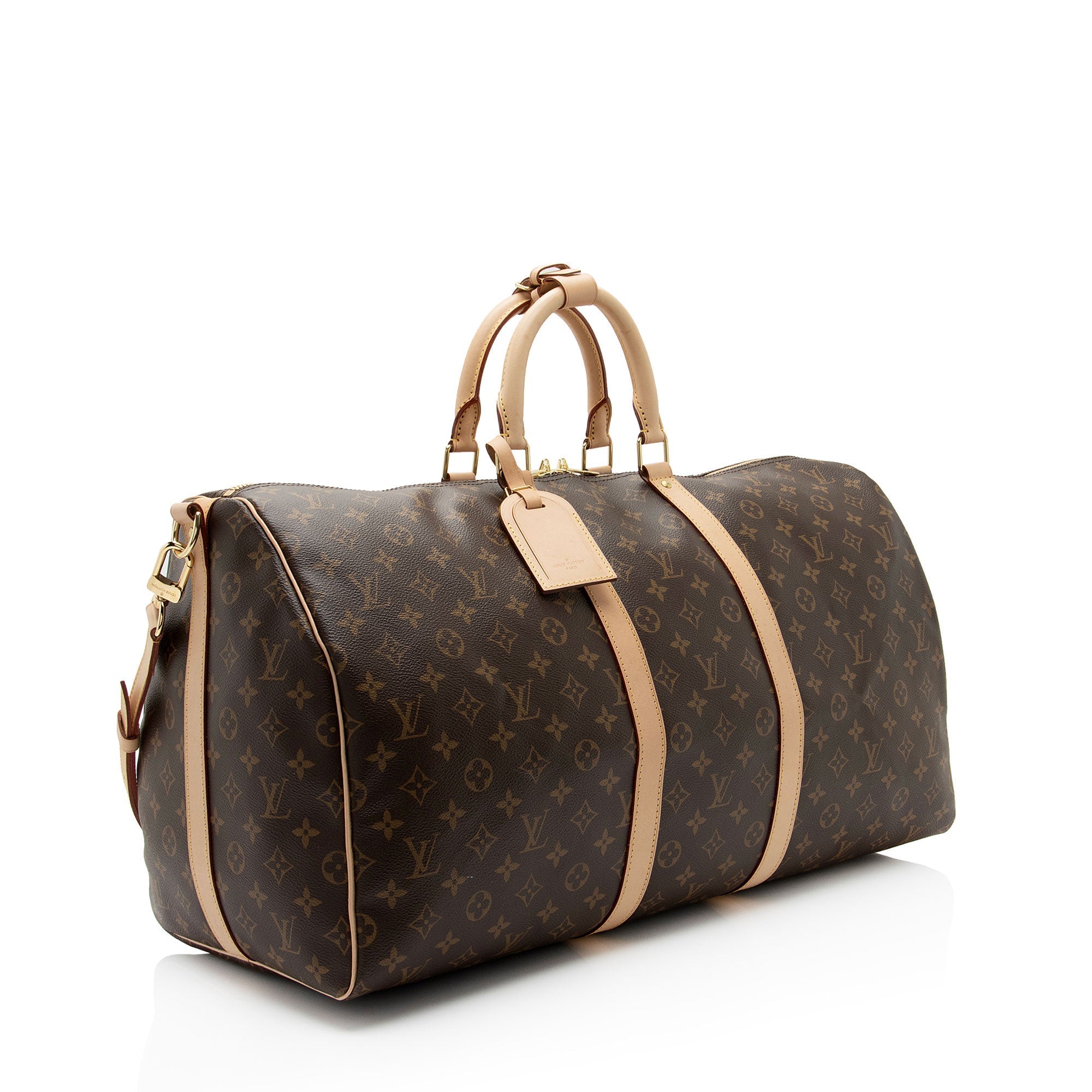 Louis Vuitton Monogram Canvas Keepall Bandouliere 55 Duffle Bag (SHF-QdZLLY)