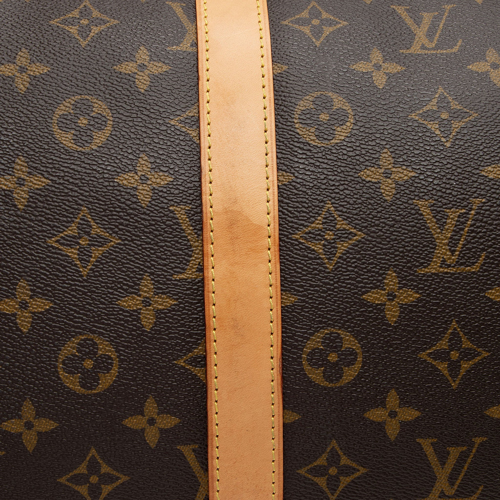 Louis Vuitton Monogram Canvas Keepall Bandouliere 55 Duffle Bag (SHF-BWjDGO)