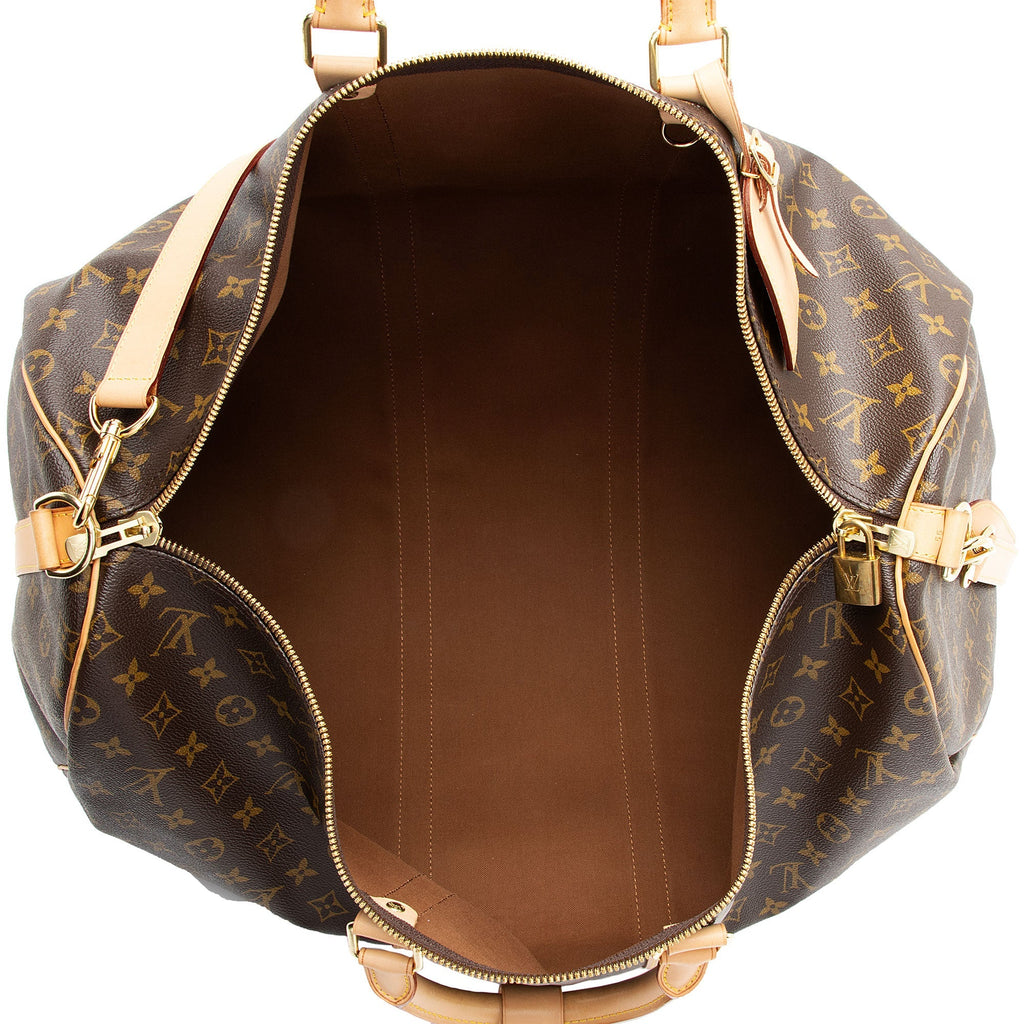 Louis Vuitton Monogram Canvas Keepall Bandouliere 55 Duffle Bag (SHF-BWjDGO)
