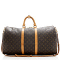 Louis Vuitton Monogram Canvas Keepall Bandouliere 55 Dufflel Bag (SHF-19503)