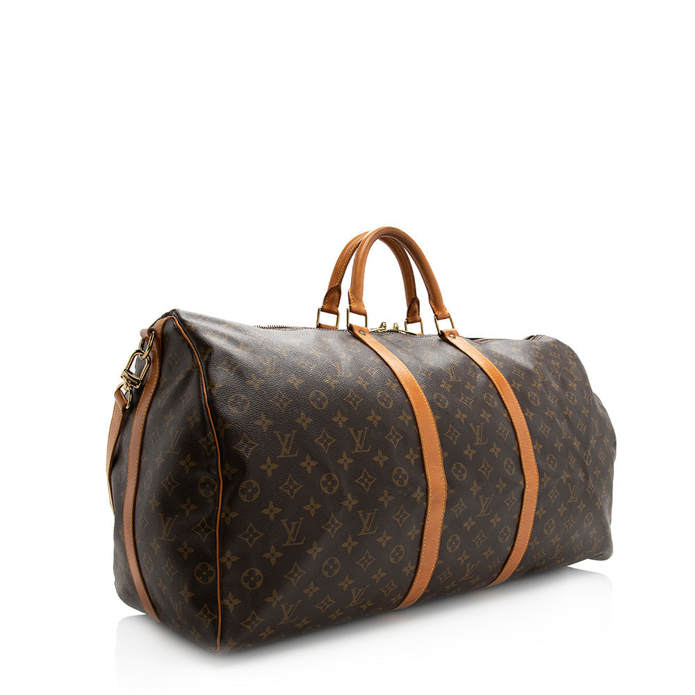 Louis Vuitton  Monogram Canvas Keepall Bandouliere 60 Duffel Bag - FINAL SALE (SHF-20342)