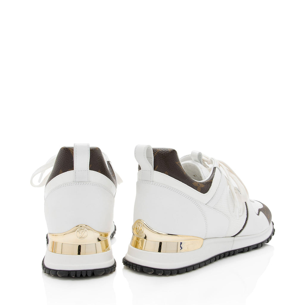 Louis Vuitton Monogram Canvas Leather Run Away Sneakers - Size 8 / 38 (SHF-Vp0CUb)