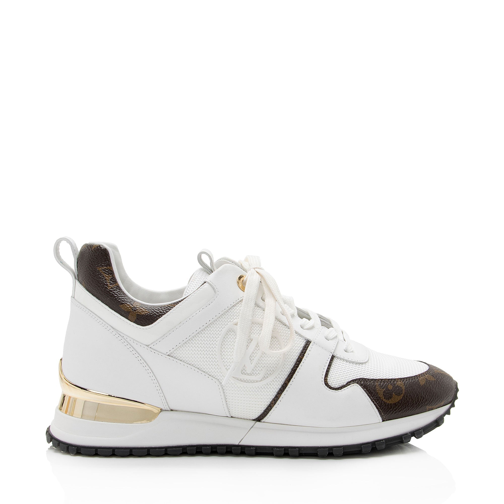 Louis Vuitton Monogram Canvas Leather Run Away Sneakers - Size 8 / 38 (SHF-Vp0CUb)