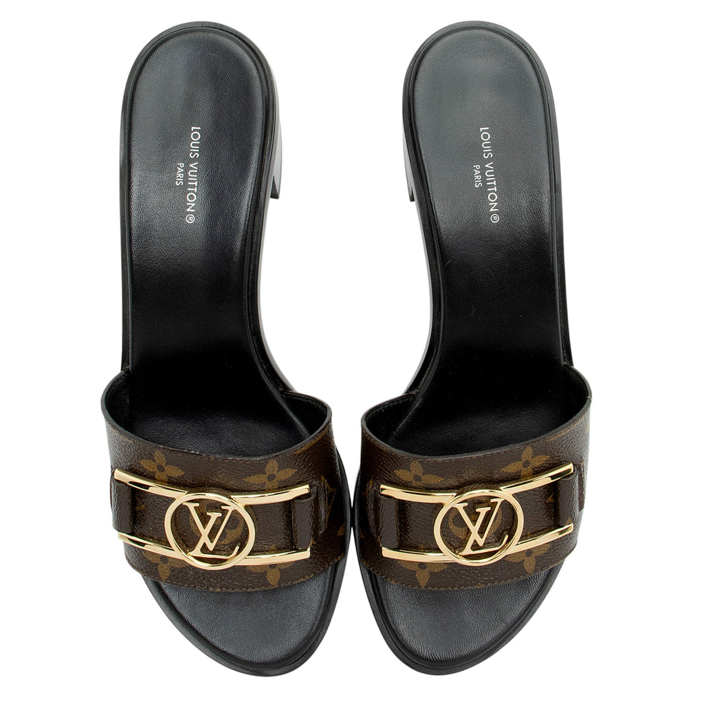 Louis Vuitton Monogram Canvas Lock It Mules - Size 9 / 39