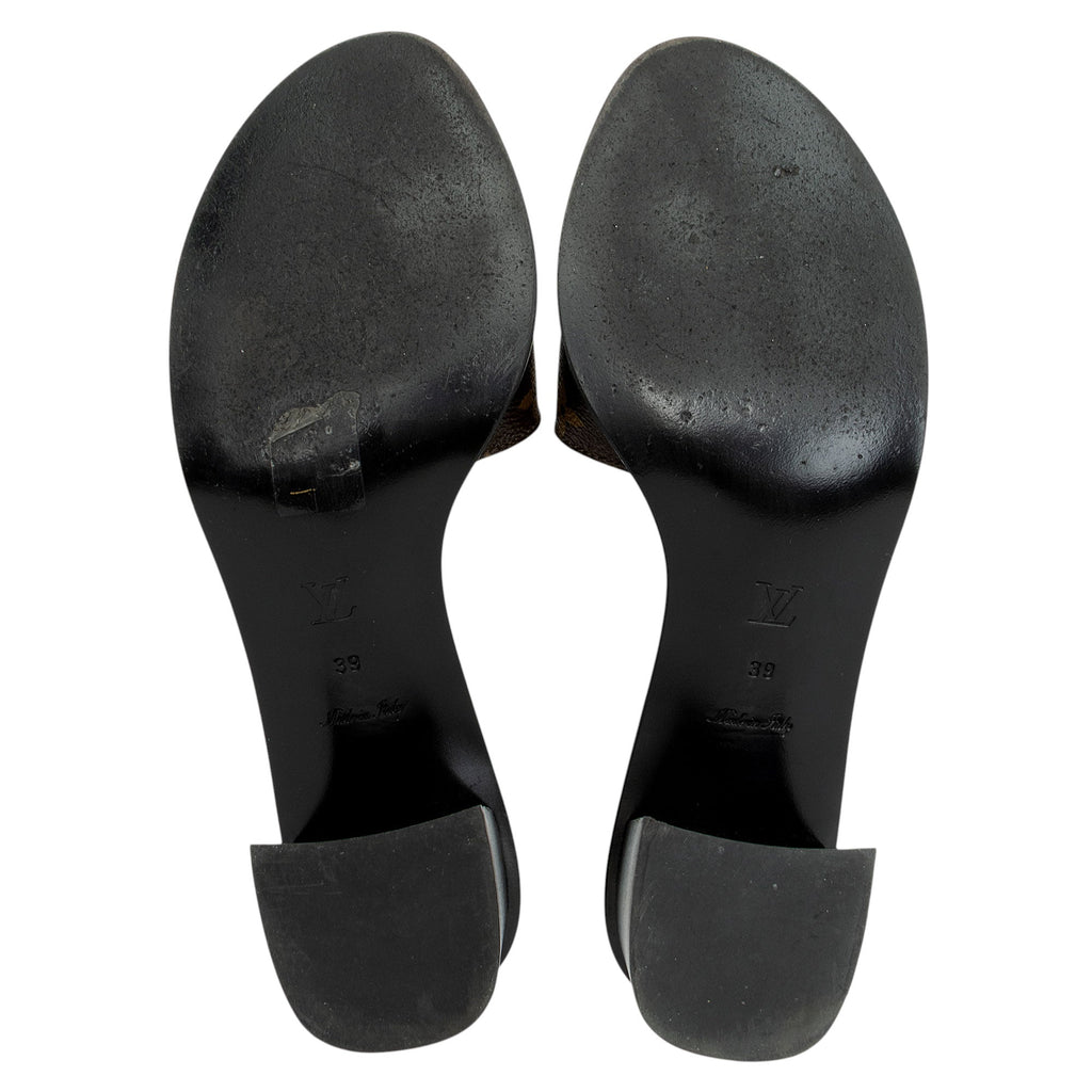 Louis Vuitton Monogram Canvas Lock It Mules - Size 9 / 39