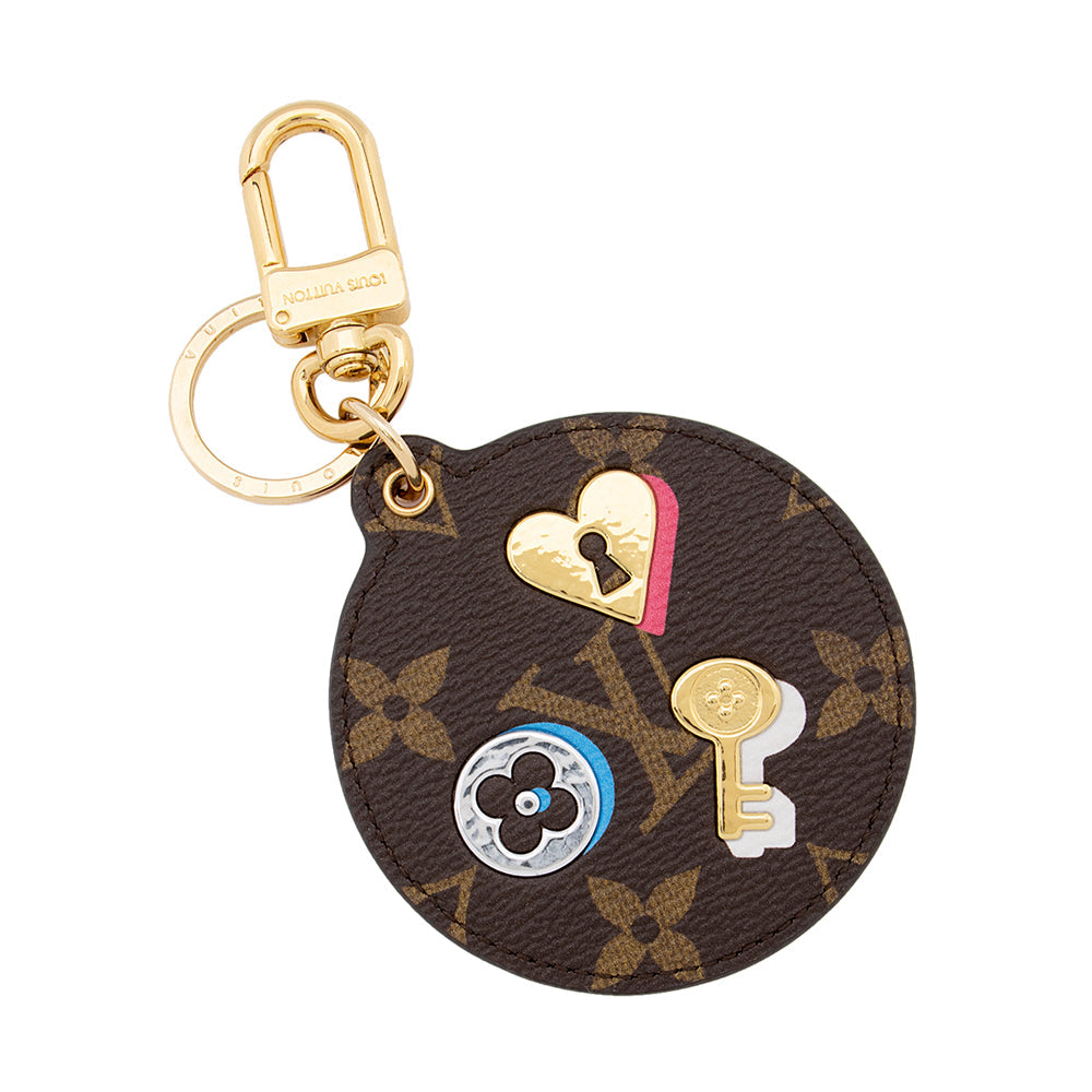 Louis Vuitton Monogram Canvas Love Lock Bag Charm (SHF-17755)