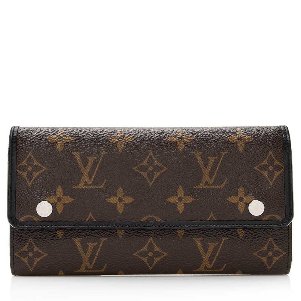 Louis Vuitton Monogram Canvas Macassar Accordeon Wallet (SHF-21679)