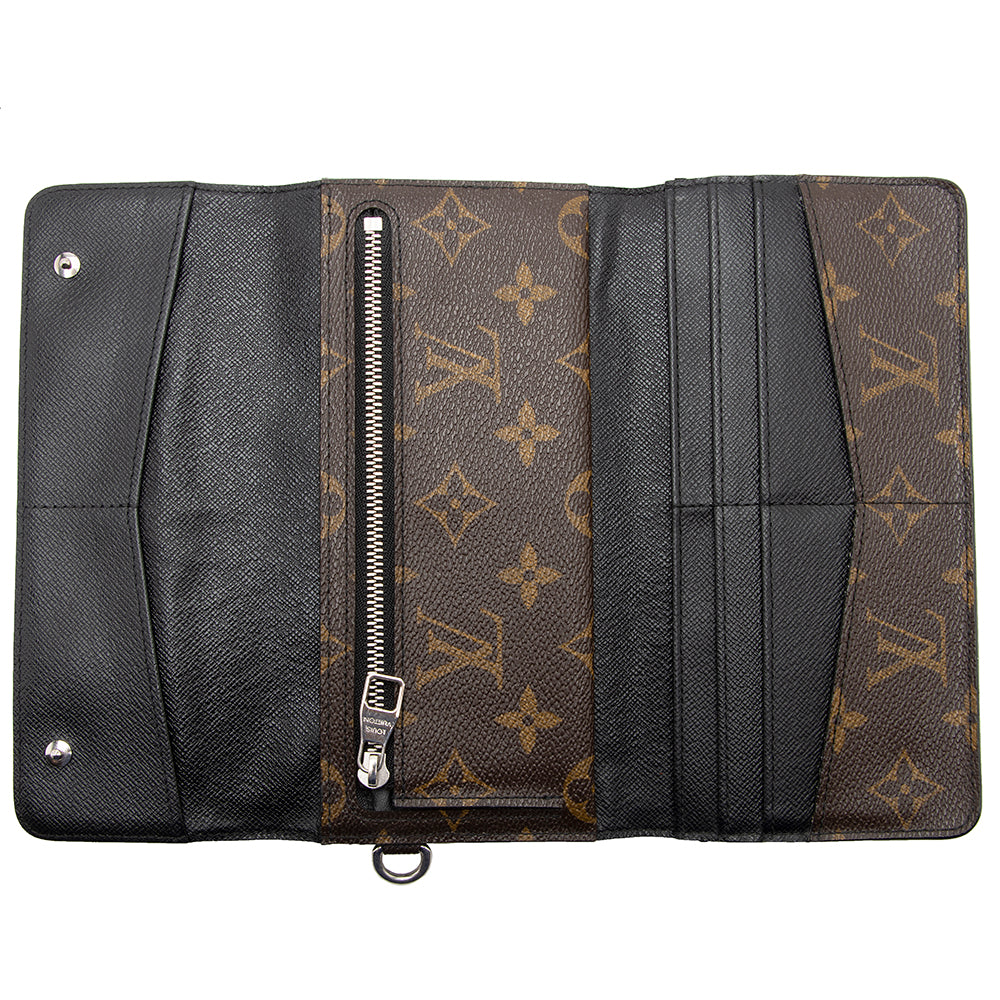 Louis Vuitton Monogram Canvas Macassar Accordeon Wallet (SHF-21679)