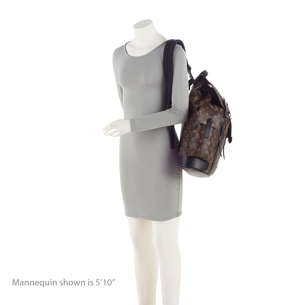 Louis Vuitton Monogram Canvas Macassar Christopher PM Backpack (SHF-21370)